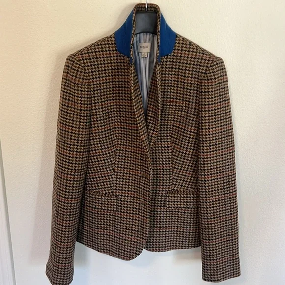 J. Crew Brown Houndstooth Blazer - Picture 3 of 8
